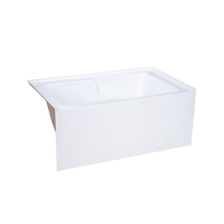 Voltaire Bisque Acrylic 54" x 30" Alcove Bathtub with Apron