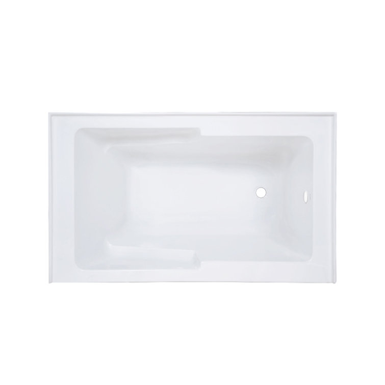 Voltaire Bisque Acrylic 54" x 30" Alcove Bathtub with Apron