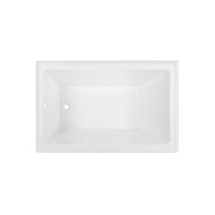 32" White Acrylic Alcove Bathtub with Apron