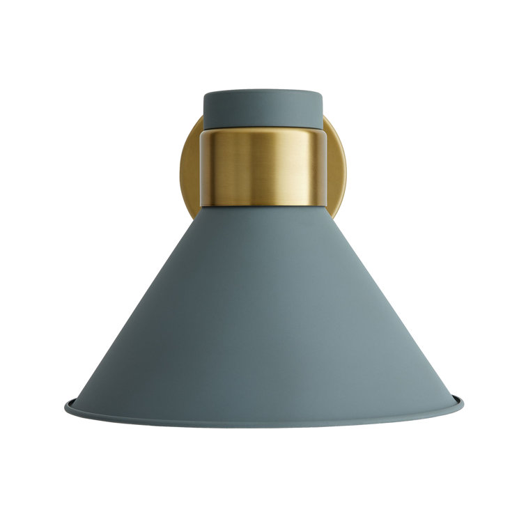 Lane 1-Light Antique Brass and Cadet Blue Pivot Spotlight