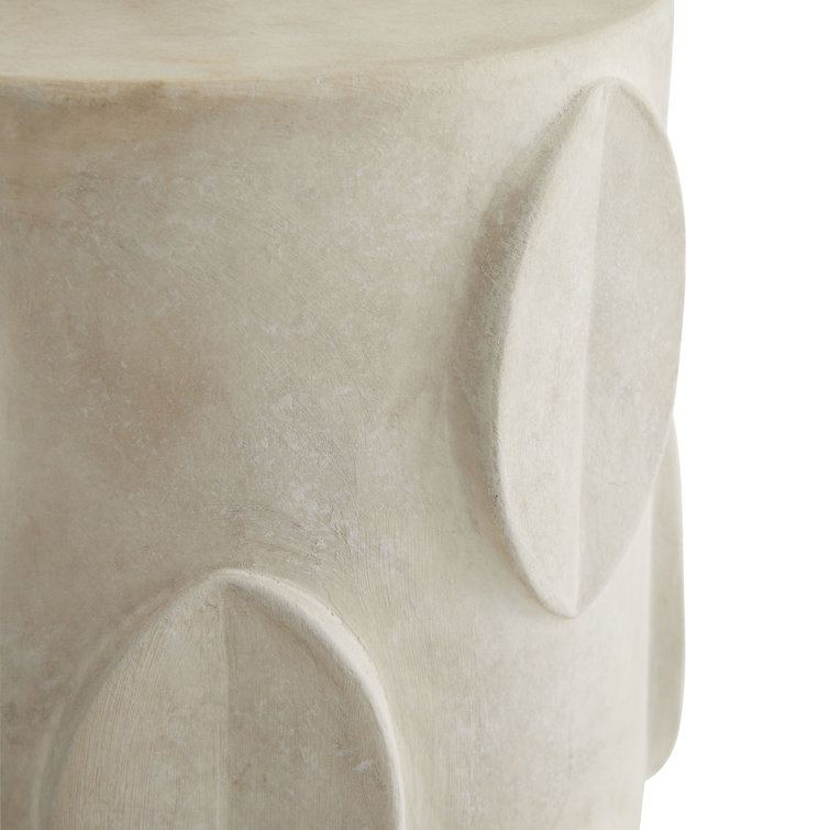 Terracotta and Brass Geometric Table Lamp with Linen Shade
