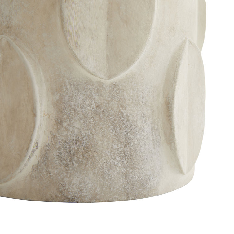 Terracotta and Brass Geometric Table Lamp with Linen Shade