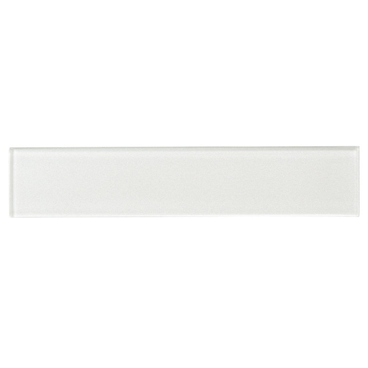 Kwiet 3" x 14" Polished White Glass Subway Tile