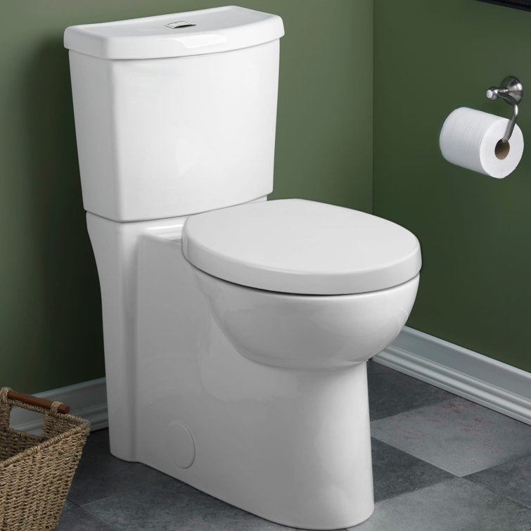 White Round Dual Flush High Efficiency Two-Piece Toilet