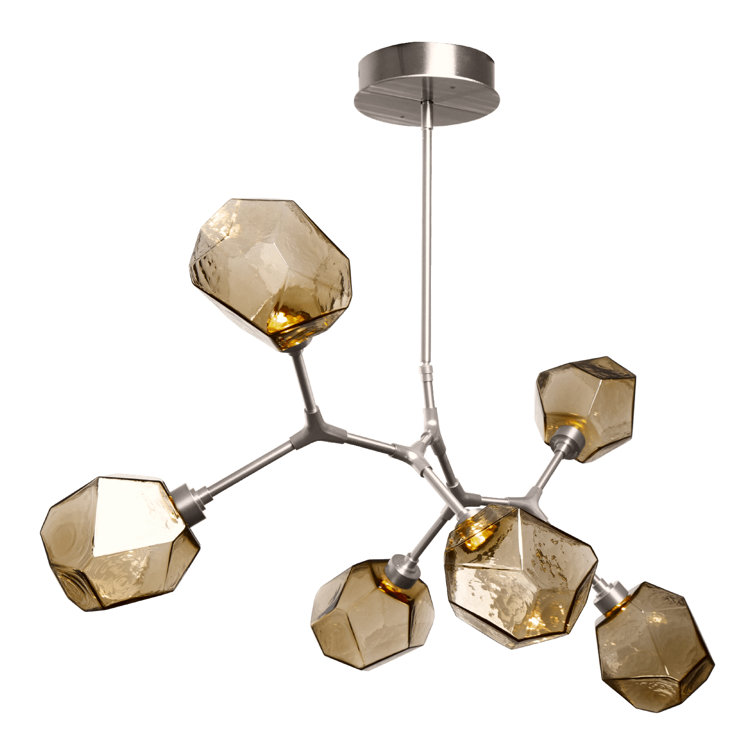 Gem Branching Bubble Bronze Crystal 24" Kitchen Suspension