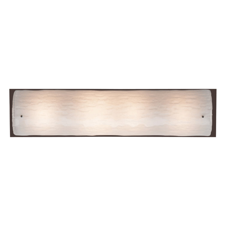 Silver Textured Glass 26" Outdoor Vanity Light Bar