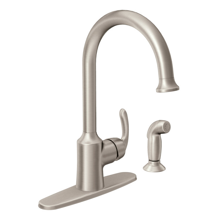 Stainless Steel Single Handle Kitchen Faucet with Pull-out Spray