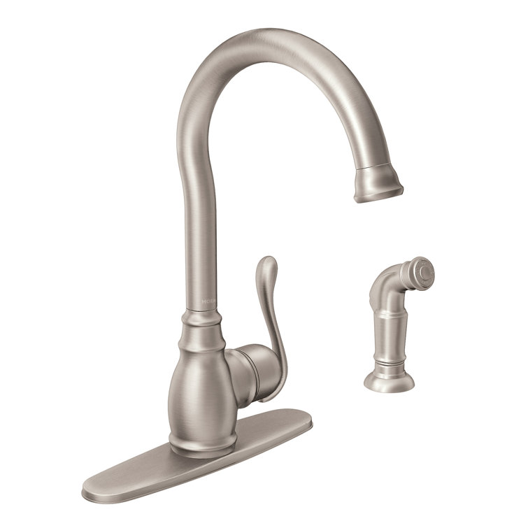 Anabelle Stainless Steel Single Handle Kitchen Faucet with Side Spray