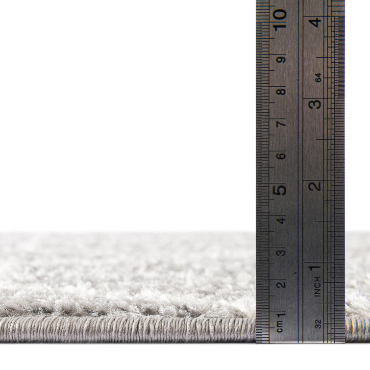Light Gray 9' x 12' Synthetic Trellis Area Rug