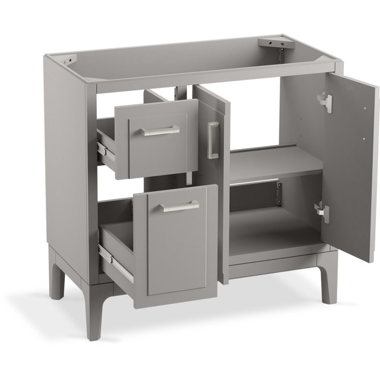 Seer 36-Inch Mohair Gray Bathroom Vanity with Quartz Top