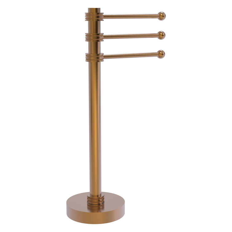 Brushed Bronze 3-Arm Vanity Top Towel Holder