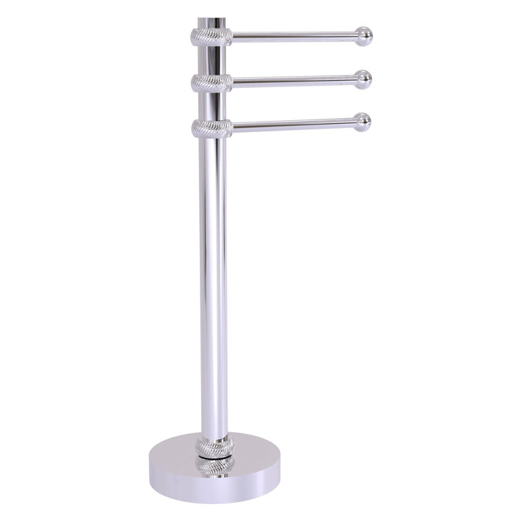 Polished Chrome 3-Arm Vanity Top Towel Holder