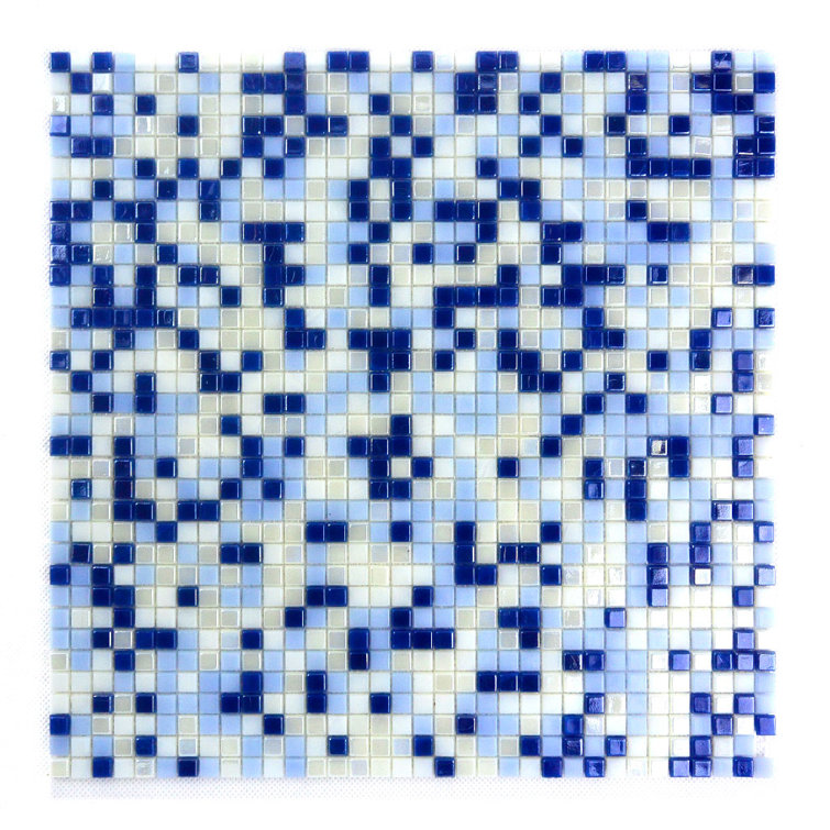 Galaxy Blue Iridescent Glass Mosaic Tile for Walls and Pools