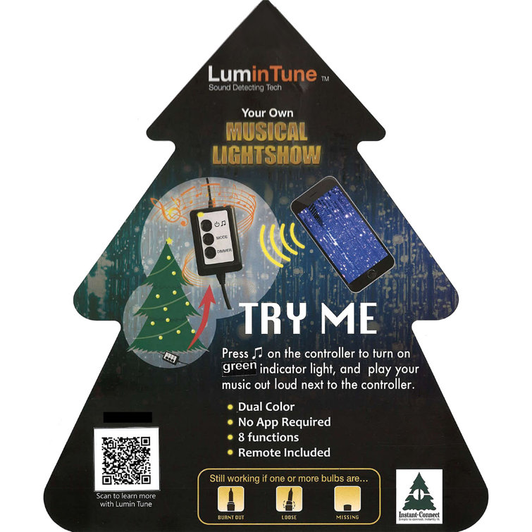 7.5-Ft Flocked Pine Artificial Christmas Tree with Multicolor LED Lights