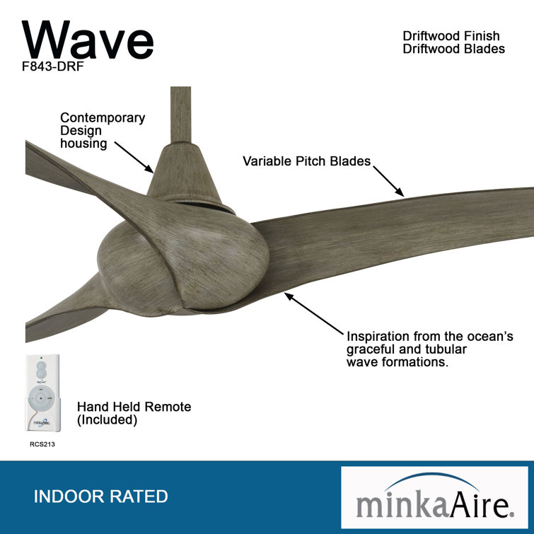 Driftwood 52" LED Ceiling Fan with Remote and Light Kit