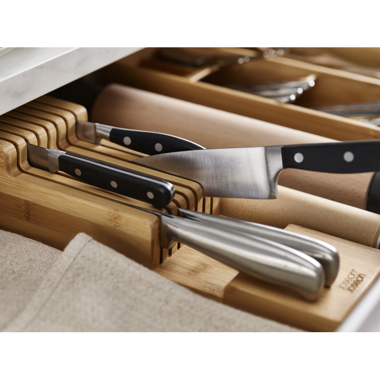 Drawer Store Bamboo 2-tier Knife Organizer