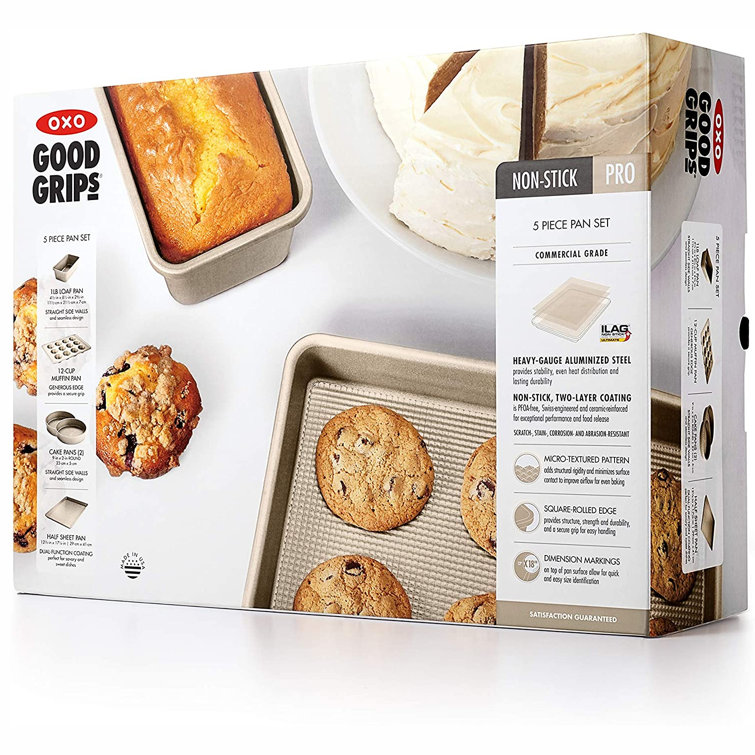 OXO Good Grips 5-Piece Nonstick Aluminized Steel Baking Pan Set