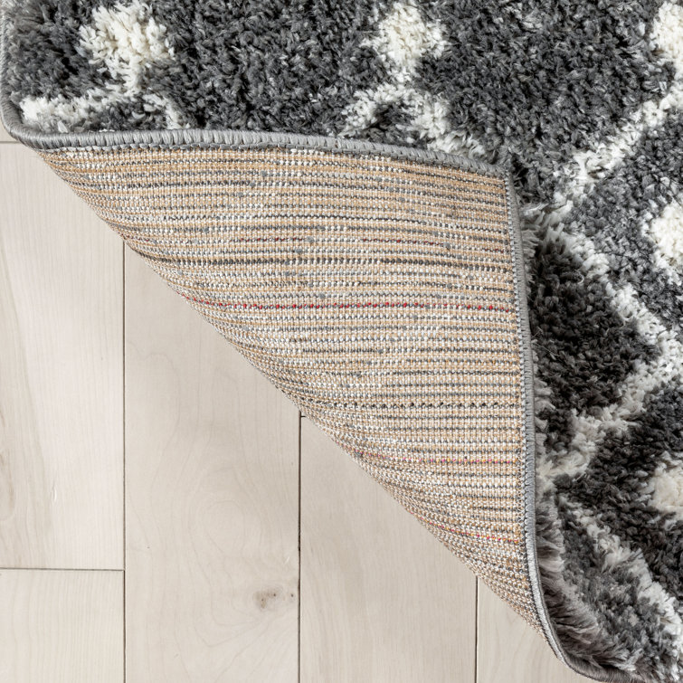 Celeste Easy-Care Gray Shag 8' x 10' Synthetic Area Rug