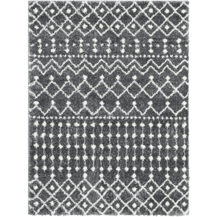 Celeste Easy-Care Gray Shag 8' x 10' Synthetic Area Rug
