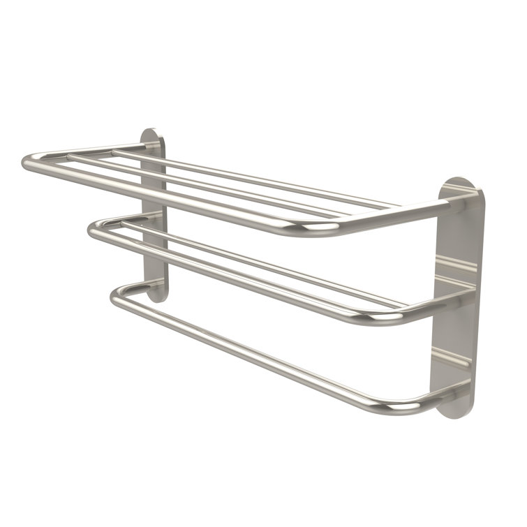 Polished Nickel Wall Mounted Three Tier Towel Rack