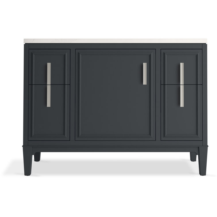 Southerk 48-Inch Slate Gray Quartz Top Single Sink Vanity