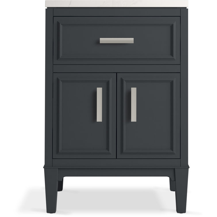Southerk 24-Inch Slate Gray Quartz Bathroom Vanity