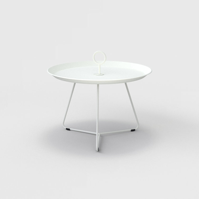 White Powder Coated Steel Outdoor Bistro Table