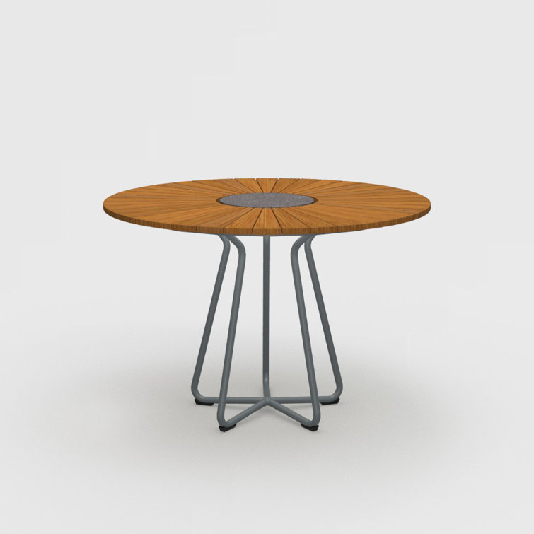 Henrik Pedersen Round Bamboo and Steel Outdoor Dining Table