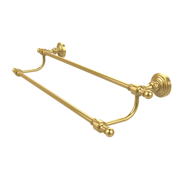 Polished Brass Double Wall Mounted Towel Bar