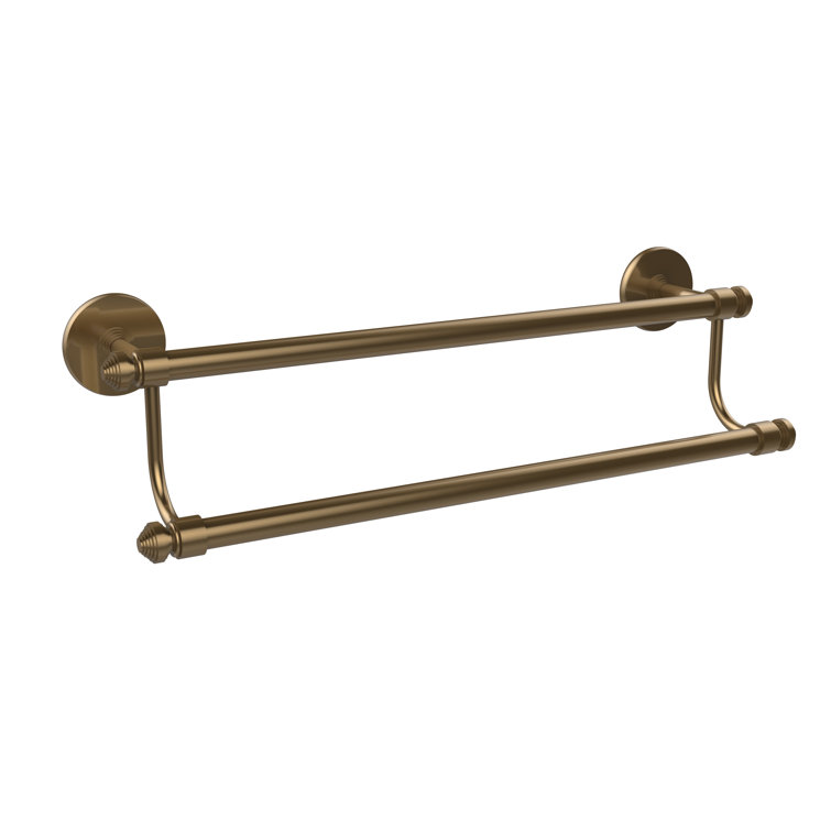 Brushed Bronze 24'' Double Wall Mounted Towel Bar