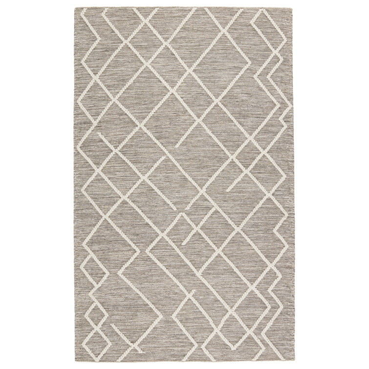 Plateau Moab Handwoven Gray and Ivory Wool-Jute Area Rug 5'x8'