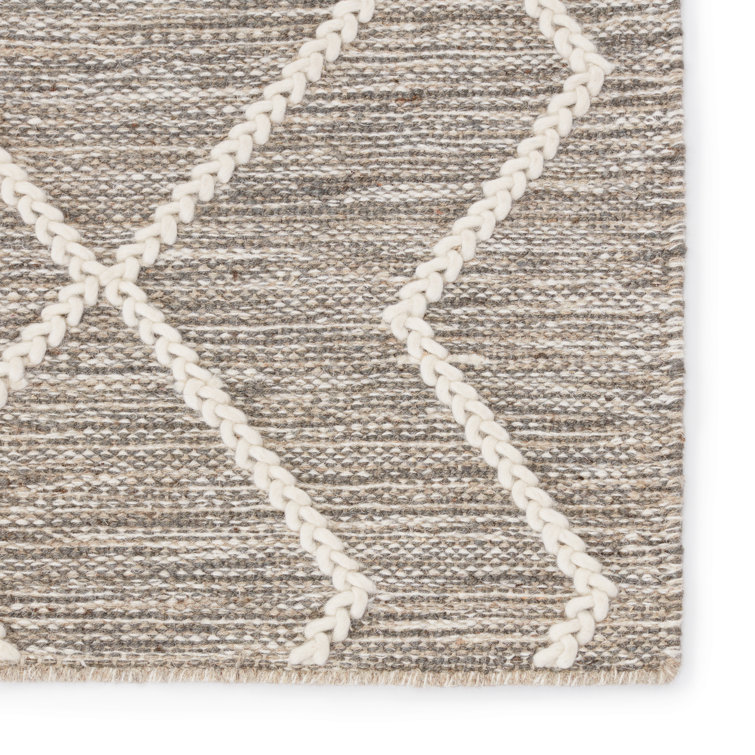 Plateau Moab Handwoven Gray and Ivory Wool-Jute Area Rug 5'x8'