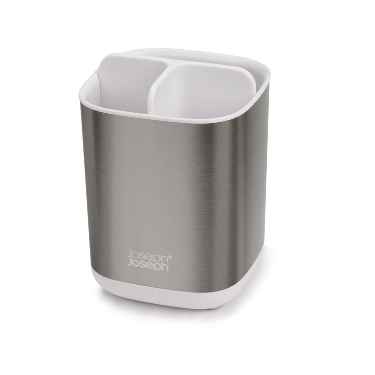 Compact Stainless Steel Toothbrush Holder with Ventilation