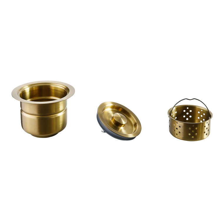 Gold Stainless Steel 4.5" Basket Drain for Kitchen Sink