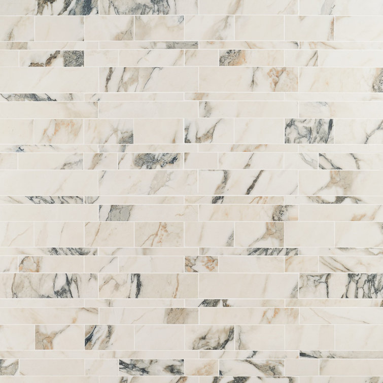 Calacatta Rustico Matte Porcelain Marble Look Mosaic Tile 12x12