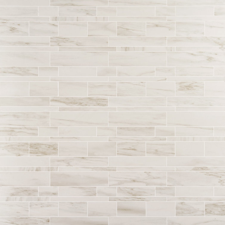 Dolomite Snow Matte Porcelain Marble Look Mosaic Tile