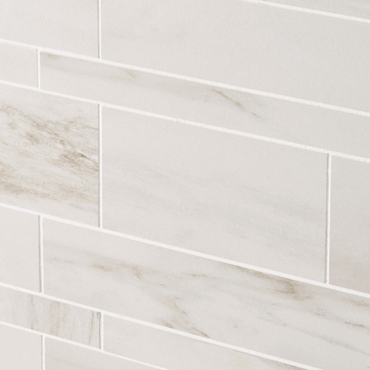 Dolomite Snow Matte Porcelain Marble Look Mosaic Tile