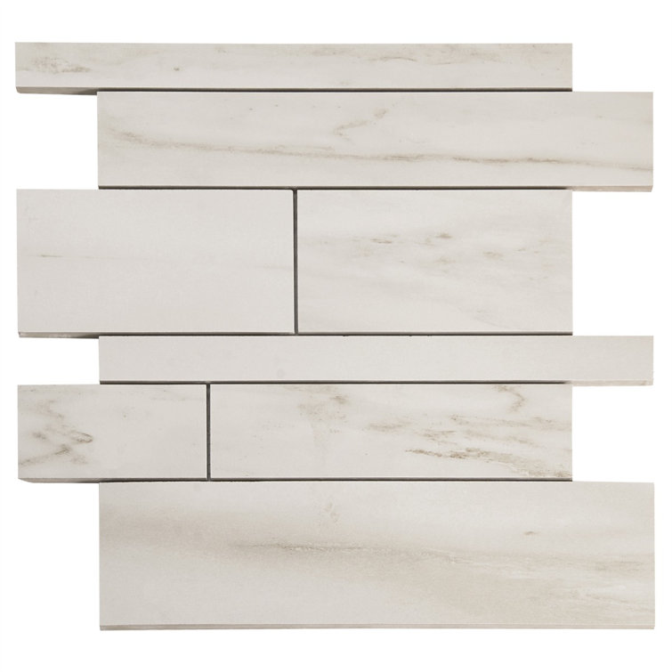 Dolomite Snow Matte Porcelain Marble Look Mosaic Tile