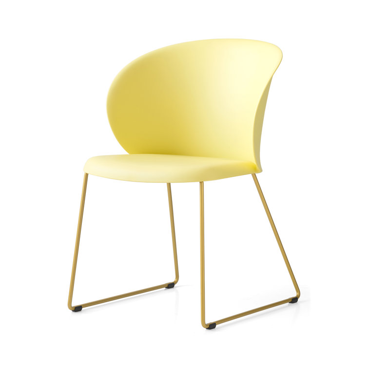 Matt Optic White and Brass Metal Arm Chair