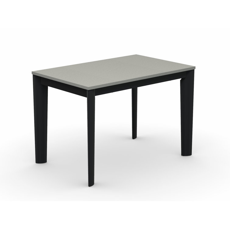 Matte White and Stone Extendable Rectangular Glass Dining Table