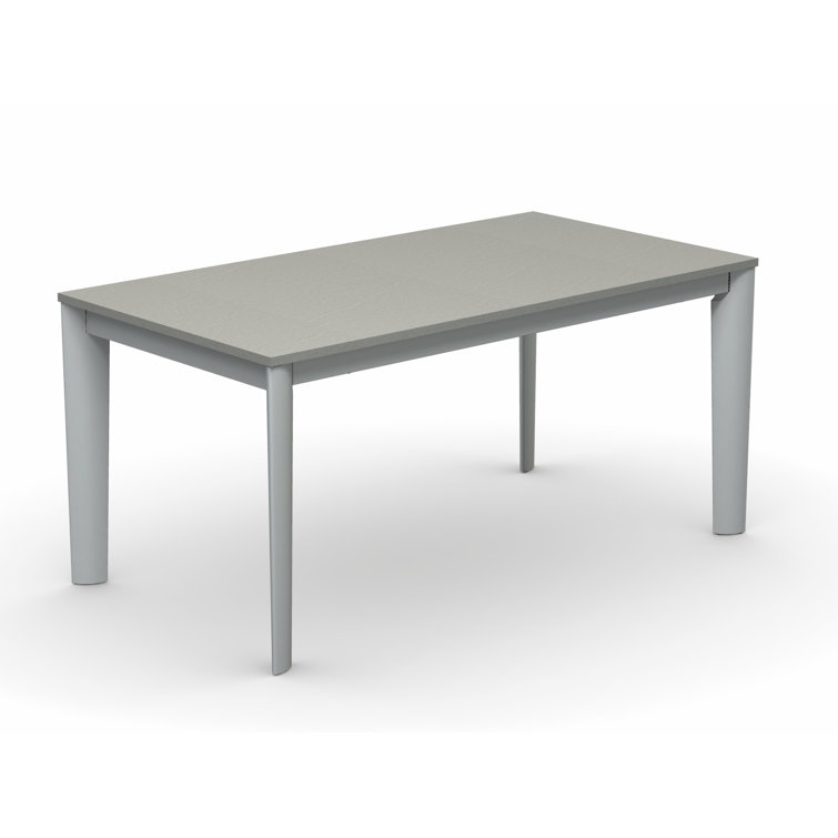 Oxide Bronze Extendable Dining Table with Matt Optic White Base