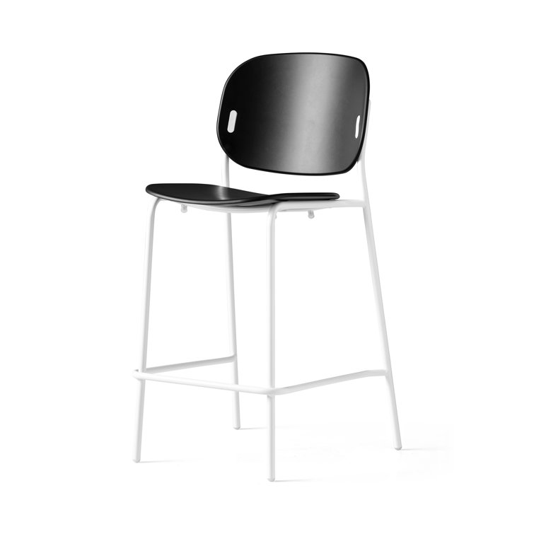 Extra Tall Matte White Metal Bar Stool