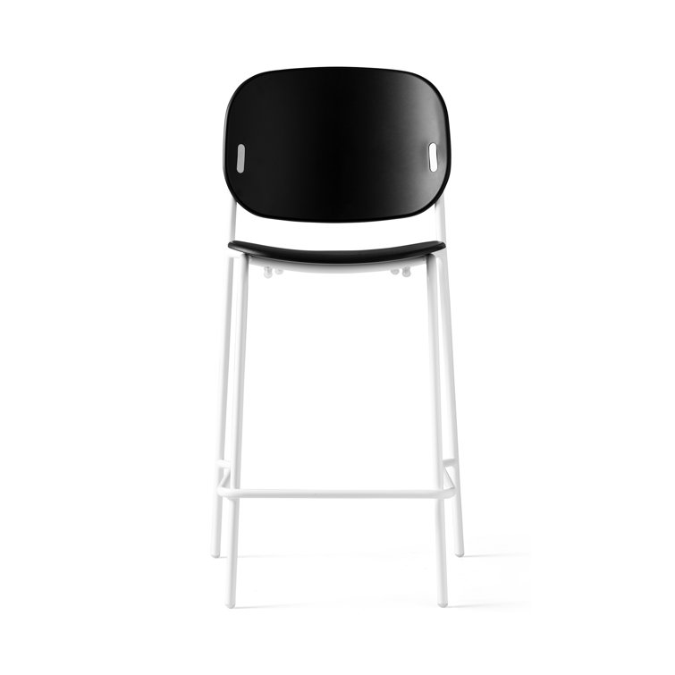 Extra Tall Matte White Metal Bar Stool