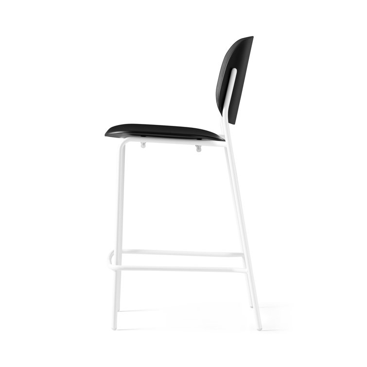 Extra Tall Matte White Metal Bar Stool