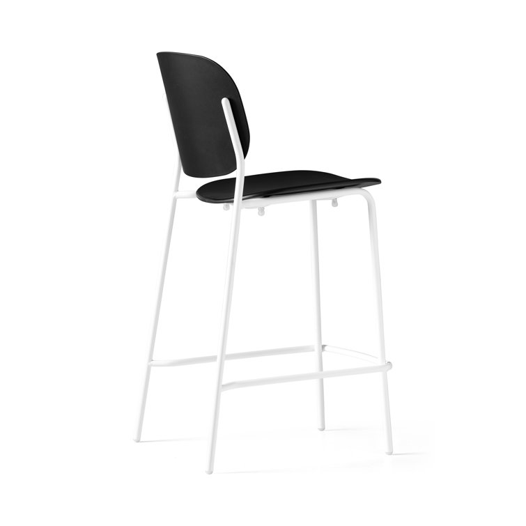Extra Tall Matte White Metal Bar Stool