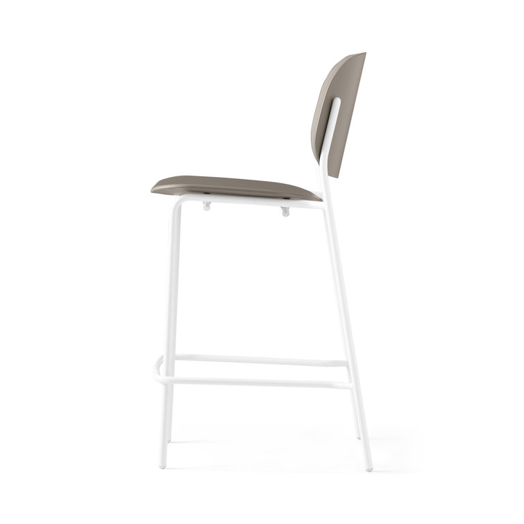 Extra Tall Matte White Metal Bar Stool