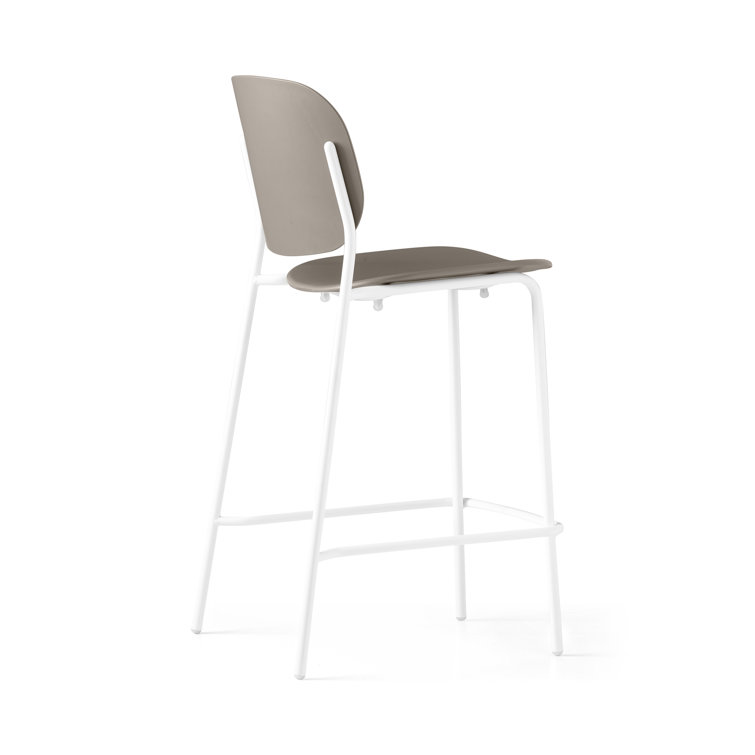 Extra Tall Matte White Metal Bar Stool