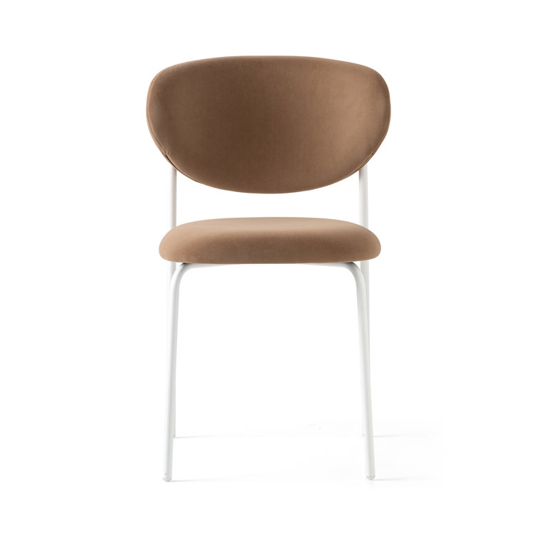 Optic White & Forest Green Lacquered Metal Upholstered Chair