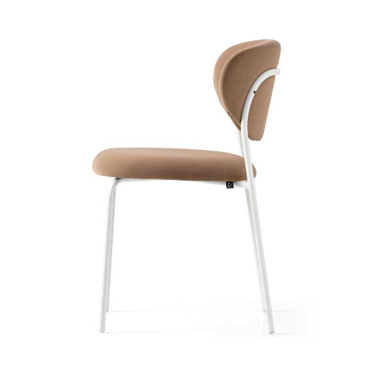 Optic White & Forest Green Lacquered Metal Upholstered Chair