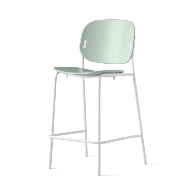 Extra Tall Matte White Metal Bar Stool